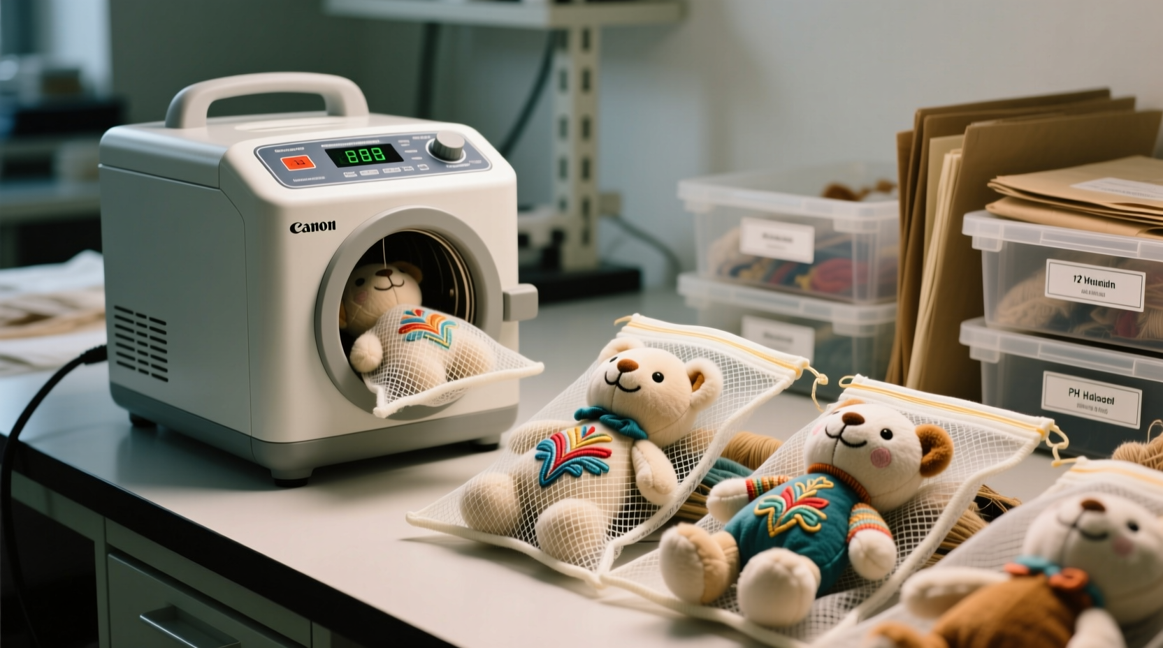 how to sanitize plush toys with embroidered eyes