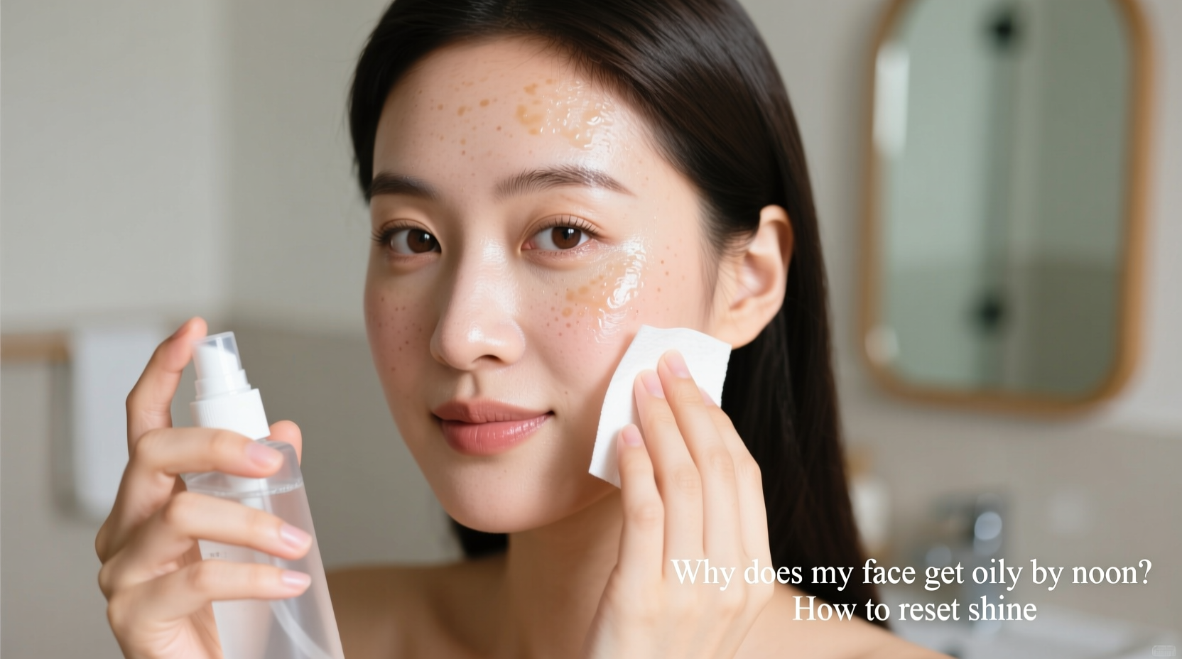 why does my face get oily by noon and how to reset shine