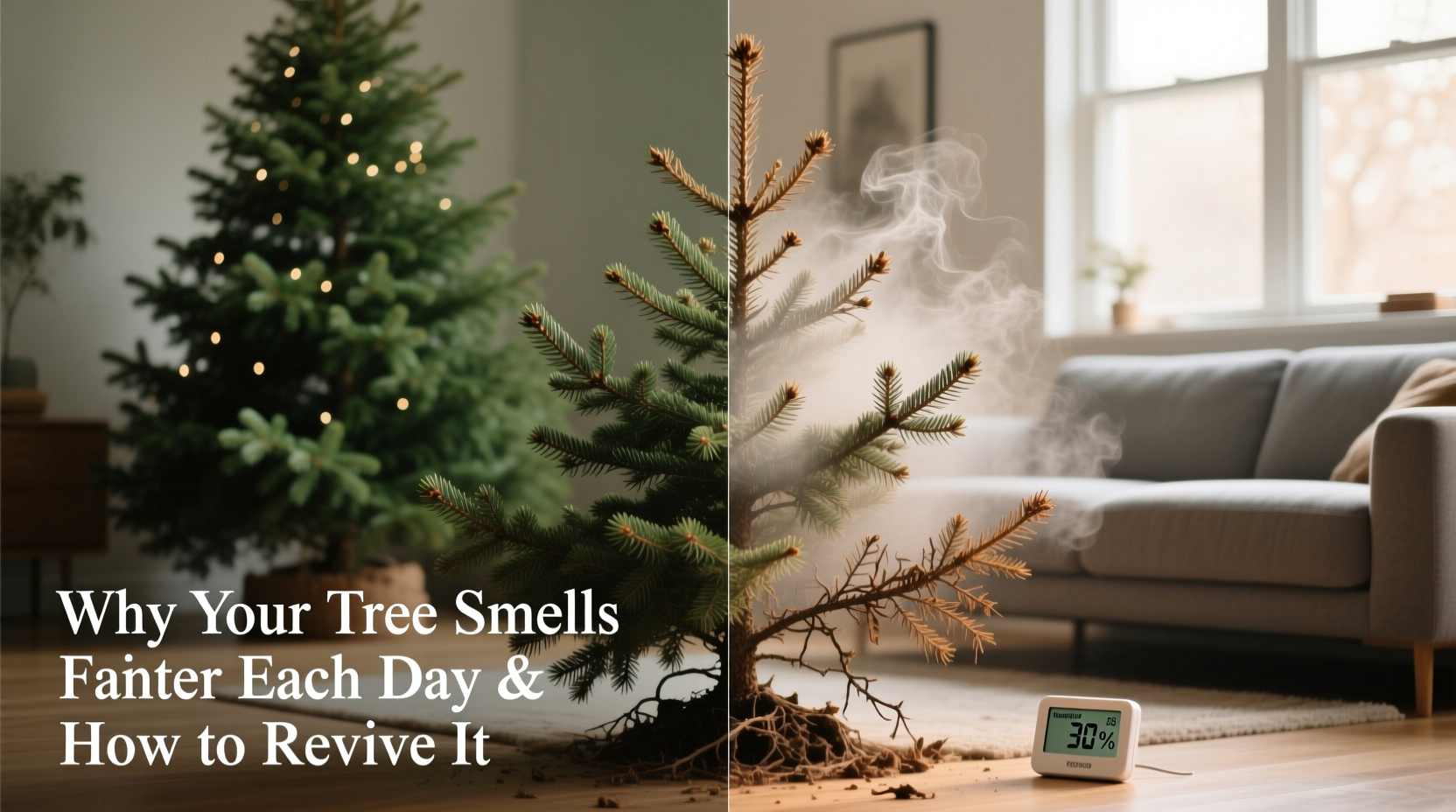 why does my real christmas tree smell weaker each day and how to revive it