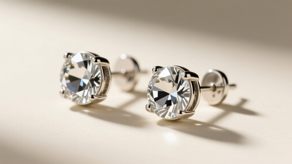 Macro photo of 1940s Coro sterling silver clip earrings, highlighting intricate rhodium plating and clear glass chaton rhinestones