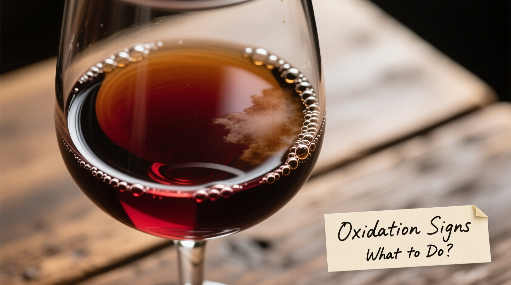 why is my red wine turning brown signs of oxidation and what to do