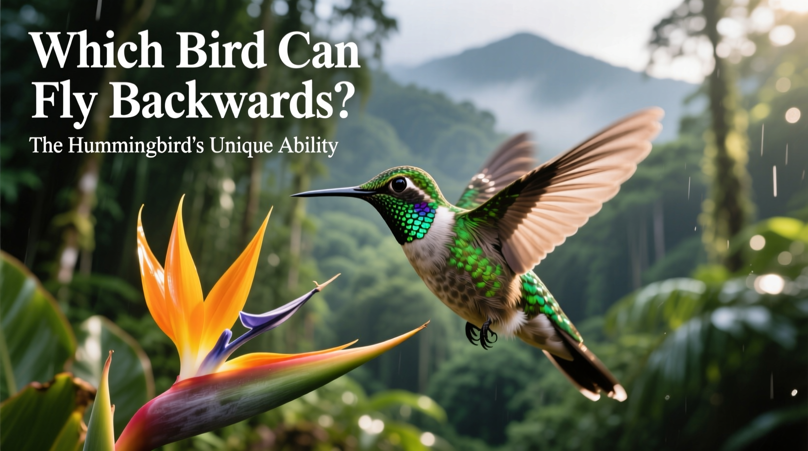 which bird can fly backwards