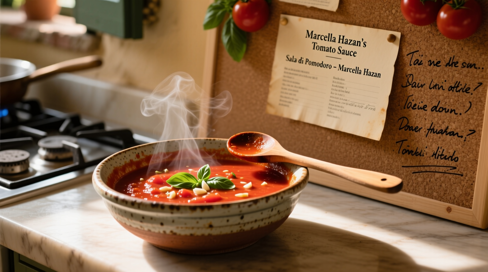 Marcella Hazan's Tomato Sauce: 3-Ingredient Authentic Recipe