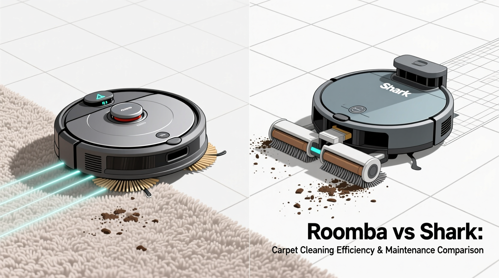 roomba vs shark robot vacuum which cleans carpets better with less maintenance
