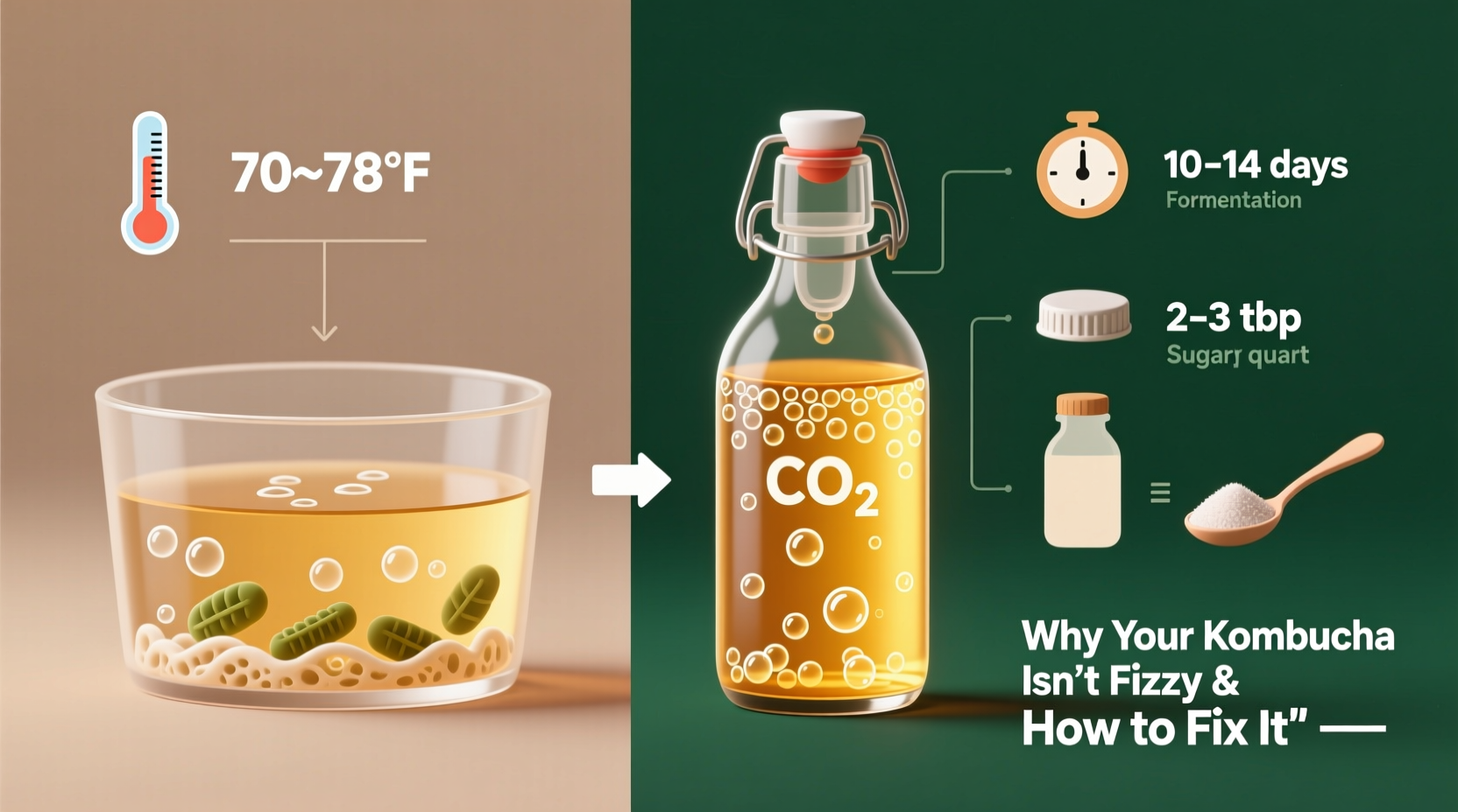 why is my kombucha not fizzy and how to get that perfect carbonation