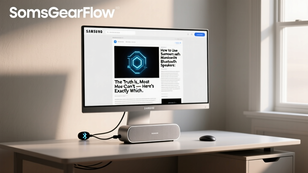 Samsung Monitor Bluetooth Speakers: Compatible Models & Tips