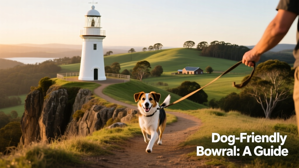 A white lighthouse perched on a cliff edge near Bowral