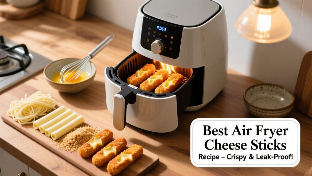 Crispy Air Fryer Cheese Sticks (Leak-Proof!)