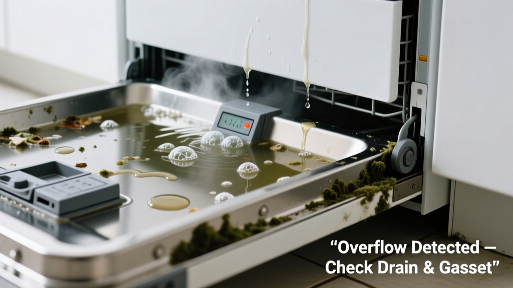 Dishwasher Overflowing & Smelling Bad: Quick Diagnosis