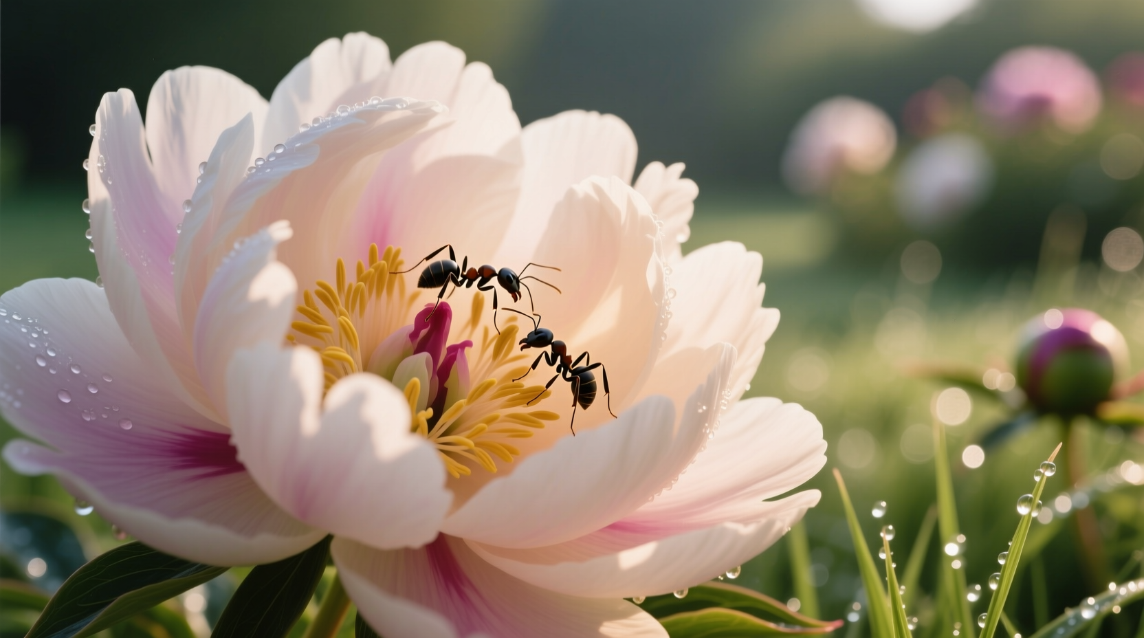 should you remove ants from peonies
