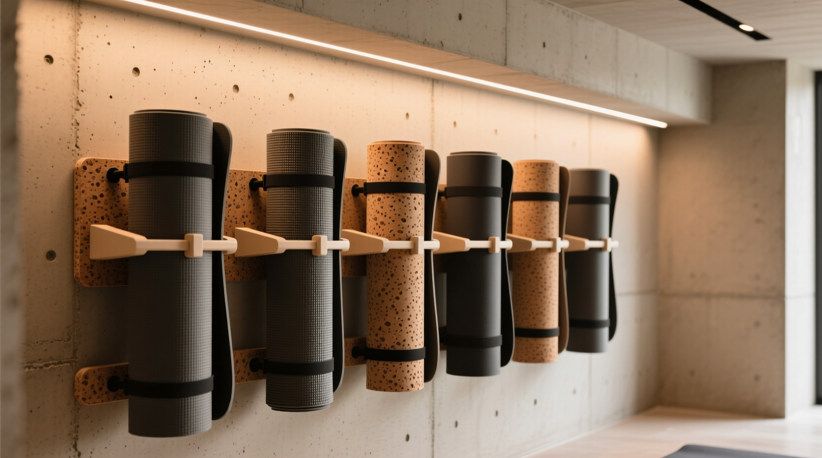 yoga mat storage in closets