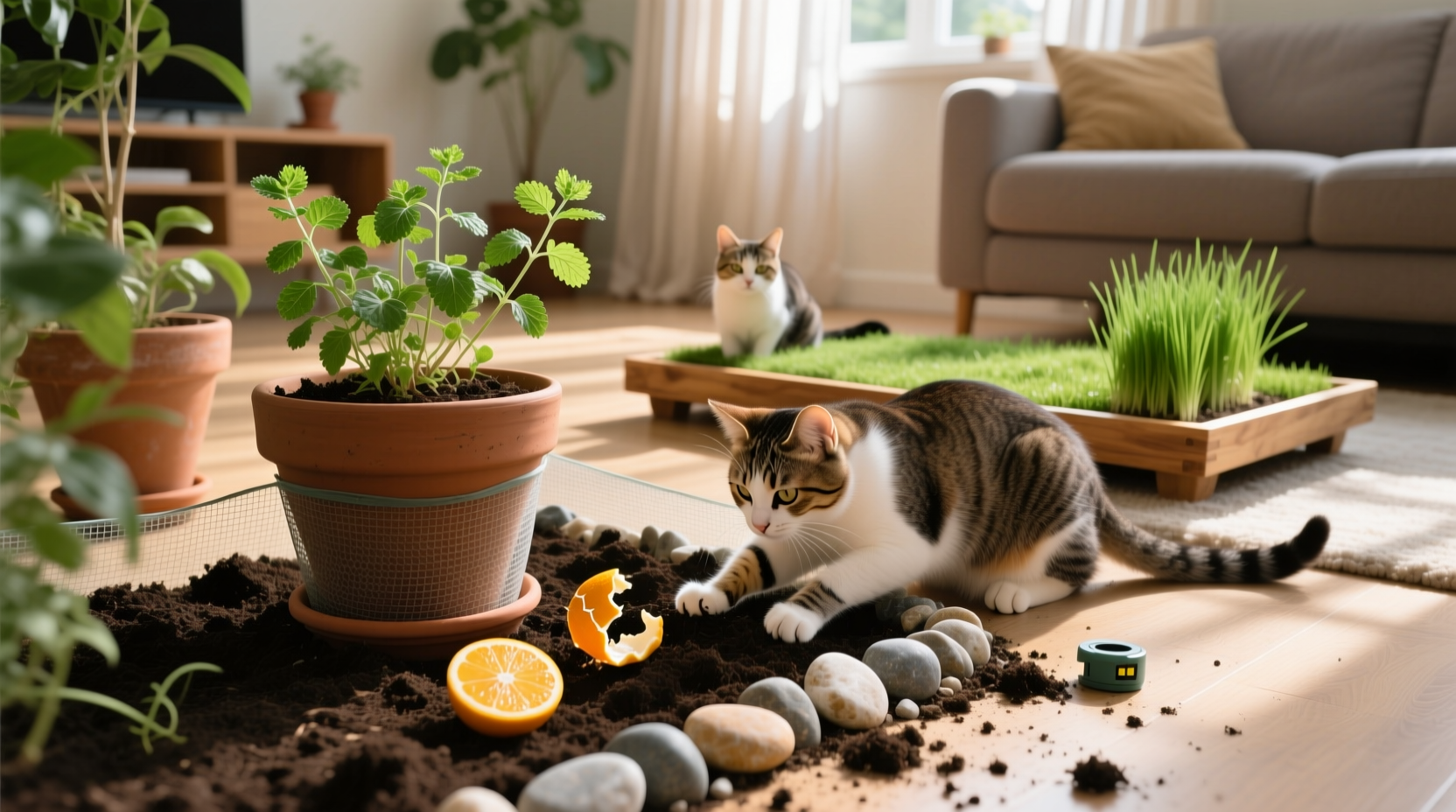 Plant Care Life Tips: Stop Cat Digging in Soil