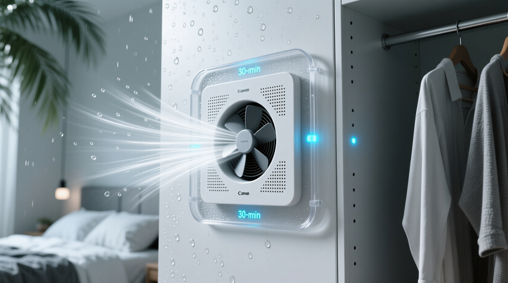 closet organization tips fan timer use in humid months