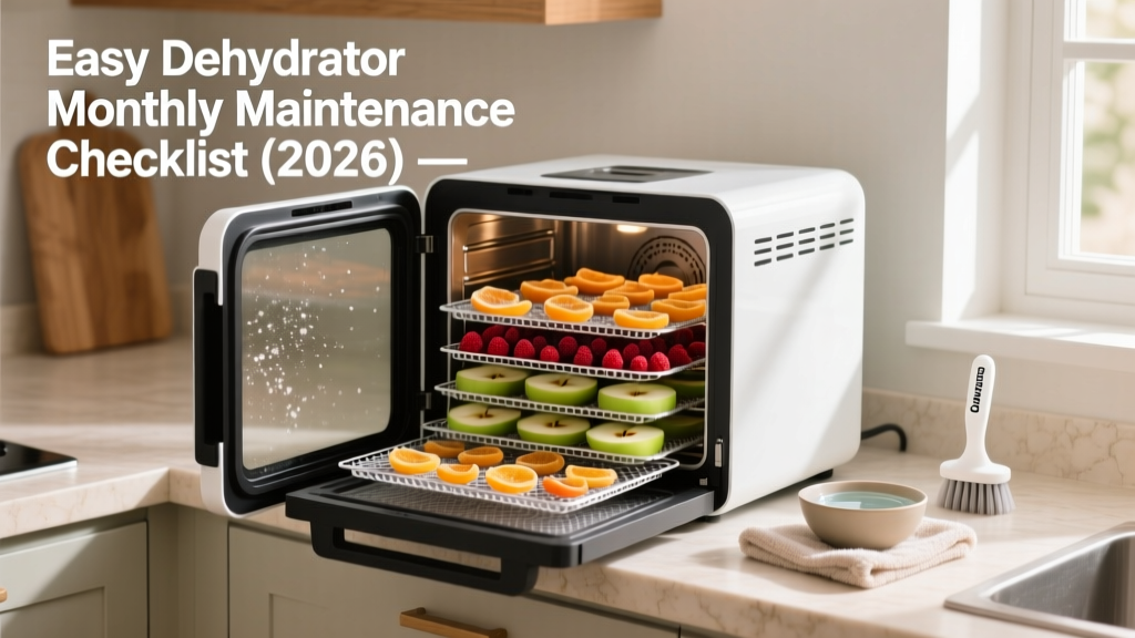 Easy Dehydrator Monthly Maintenance Checklist (2026)