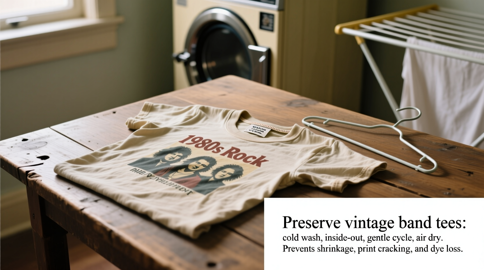 how to wash vintage band tees without damage