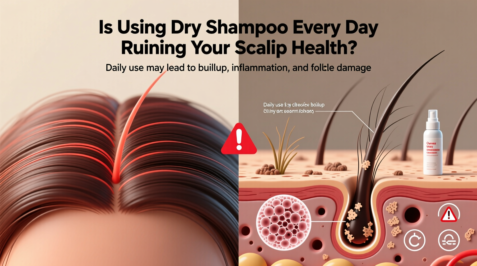 is using dry shampoo everyday actually ruining your scalp health