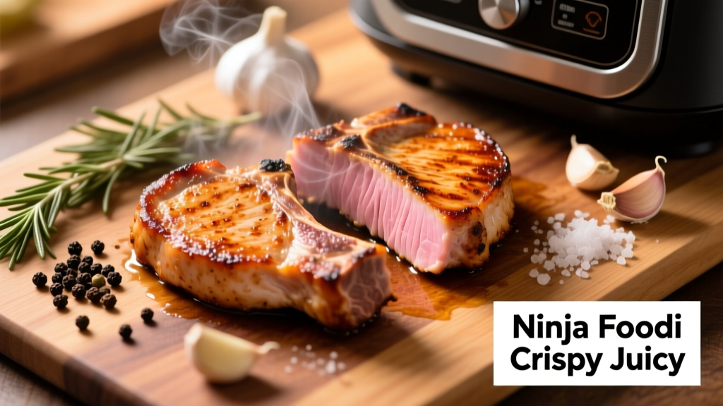 Perfect Bone-In Pork Chops in Ninja Foodi (Crispy & Juicy)
