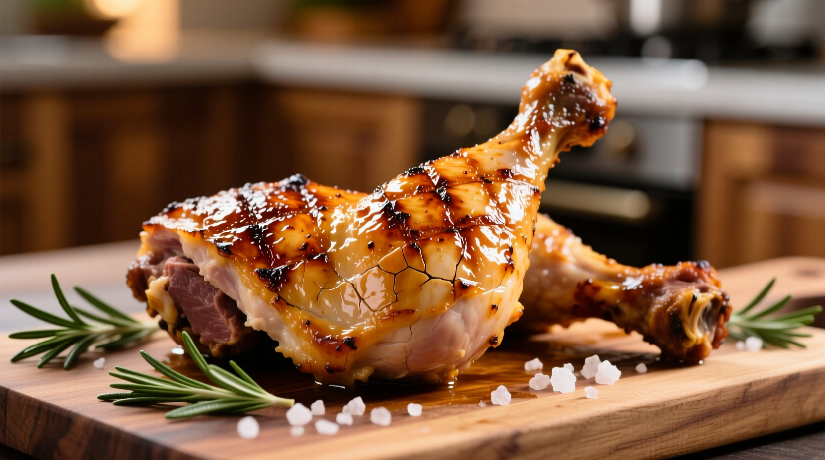 Perfectly grilled chicken legs with crispy golden skin