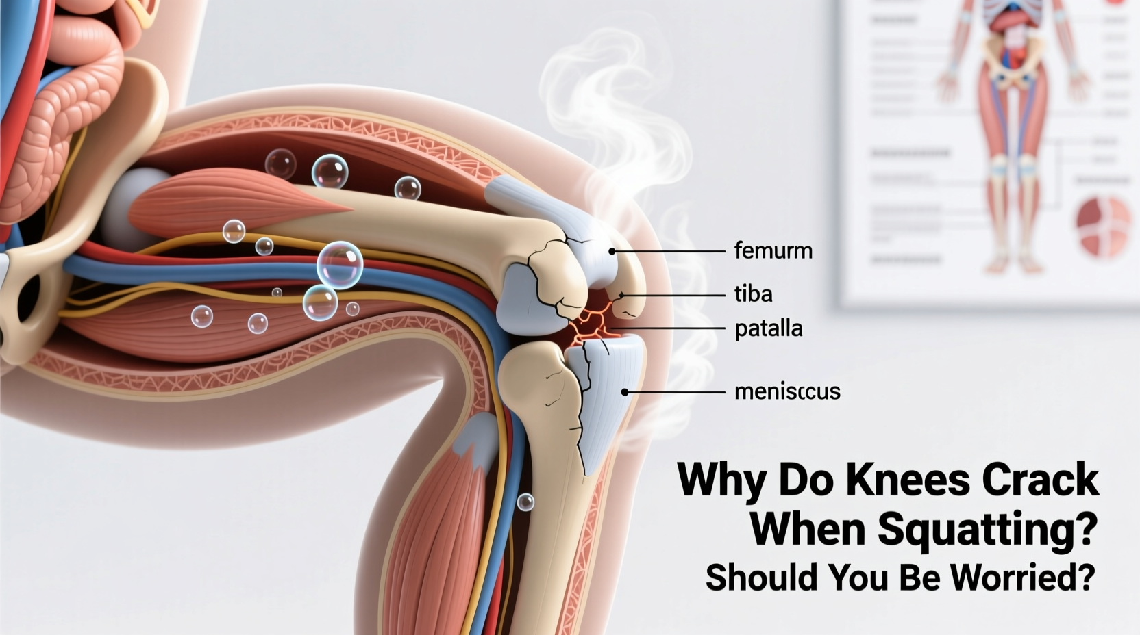 why do my knees crack when squatting should i be worried