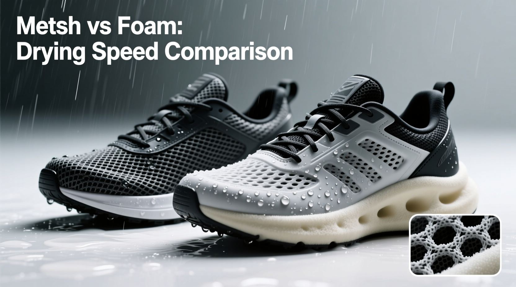mesh vs foam sneaker uppers which dries faster after getting wet