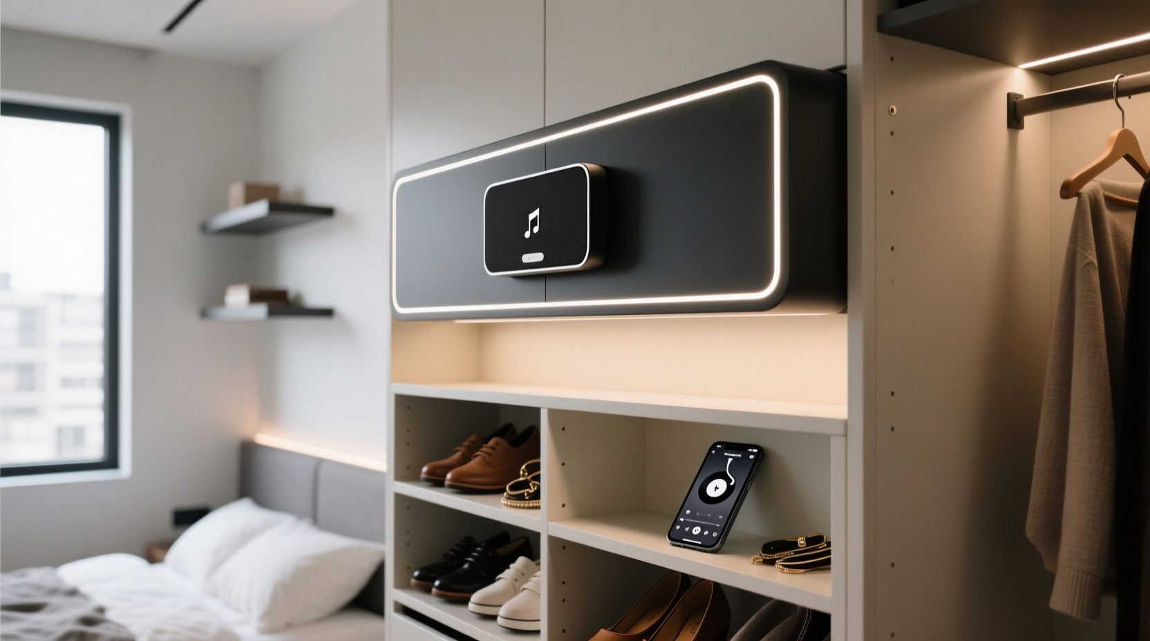 closet organizers with bluetooth speakers practical or gimmick