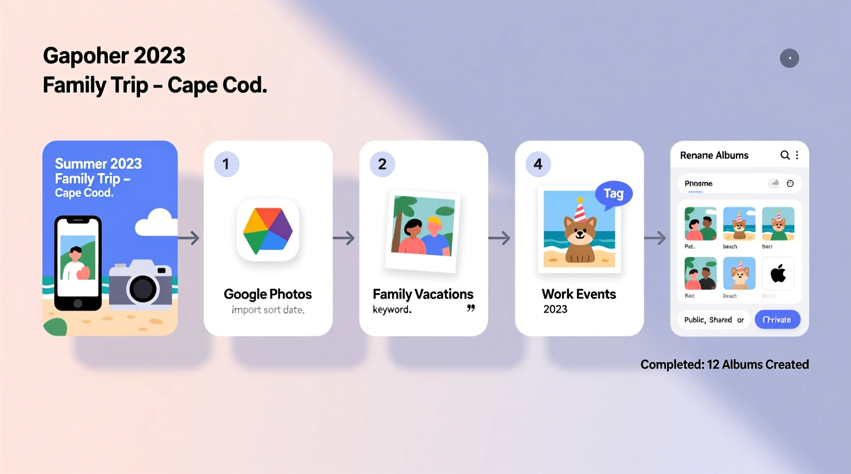 step by step guide to organizing digital photos into meaningful albums