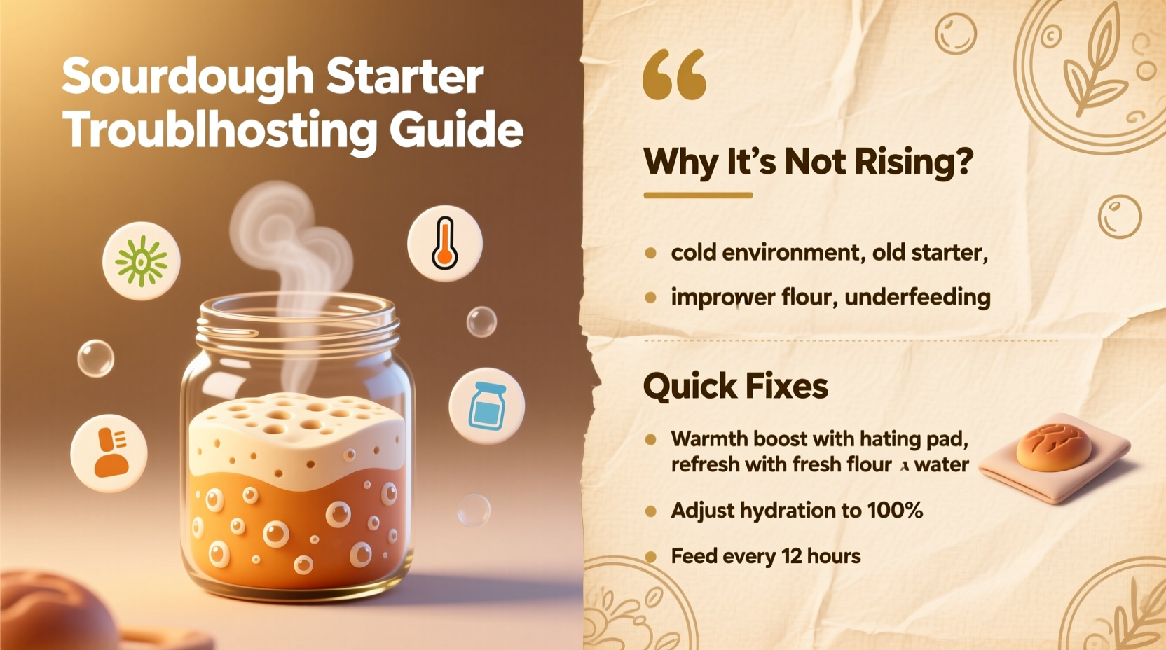 why is my sourdough starter not rising causes and quick fixes