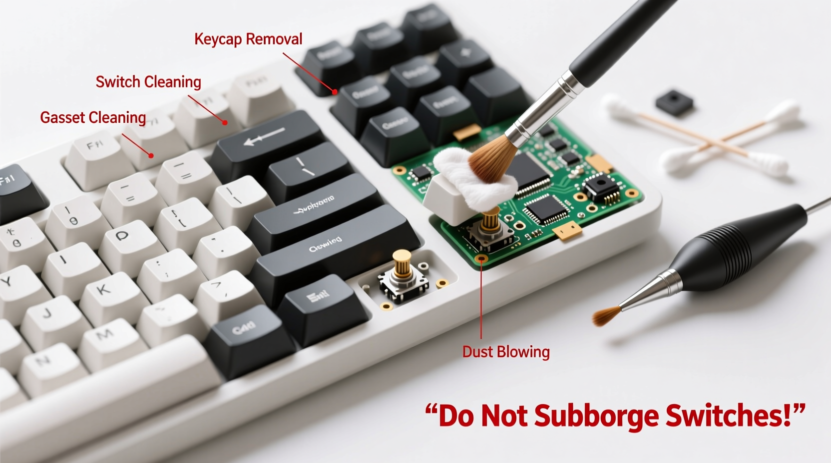 how to deep clean a keyboard without damaging mechanical switches