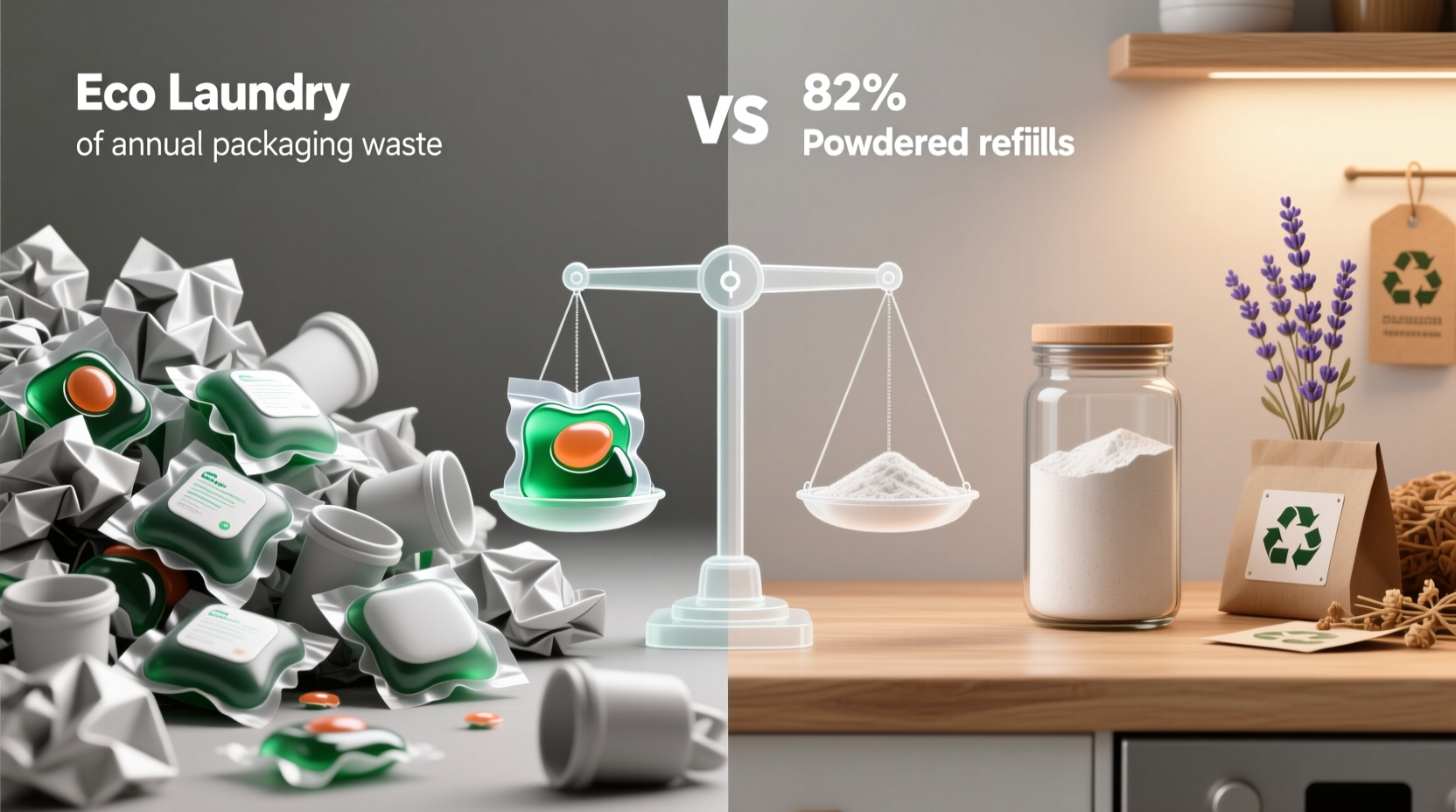 eco laundry detergent pods vs powder plastic waste