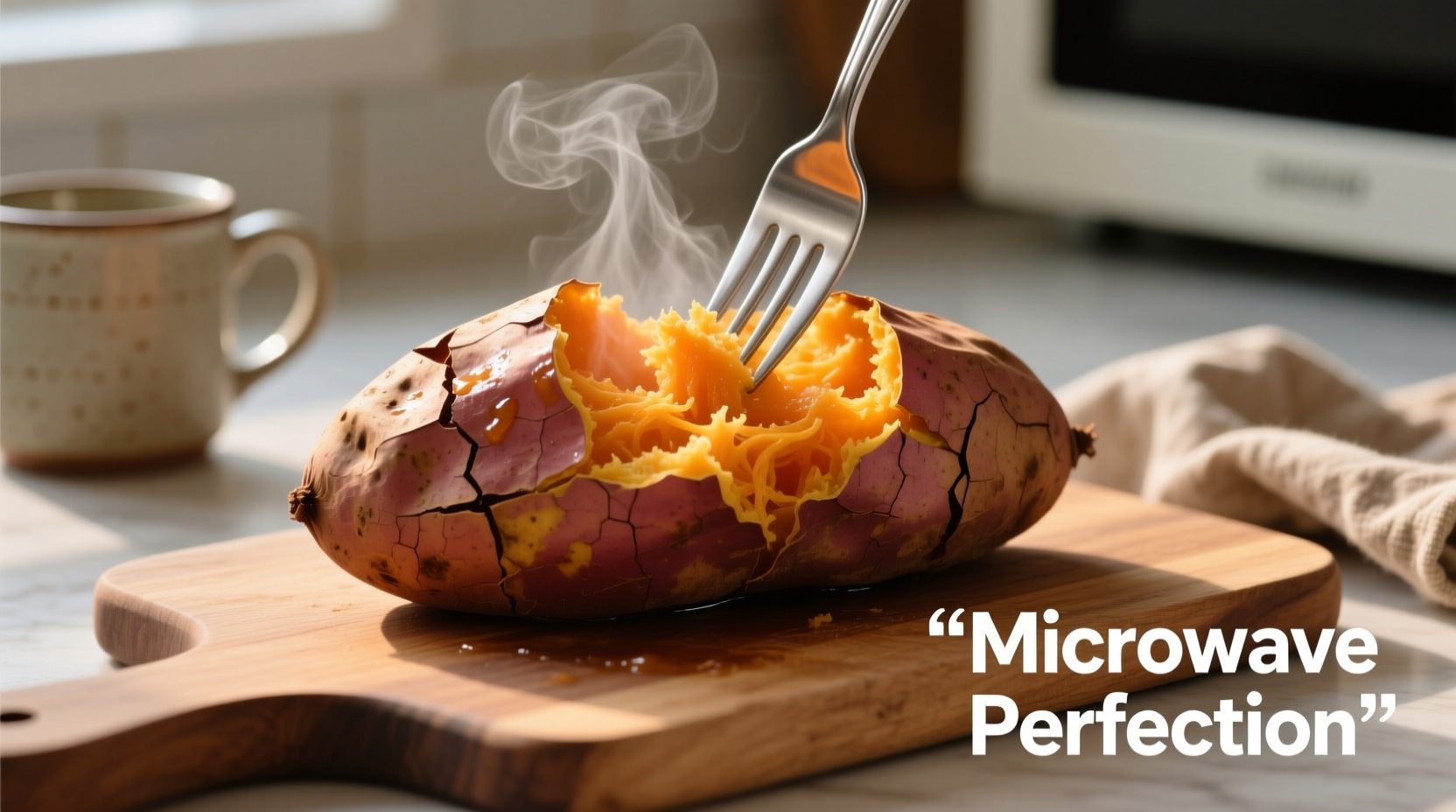 Süßkartoffel in Mikrowelle kochen: Perfekt in 8 Minuten