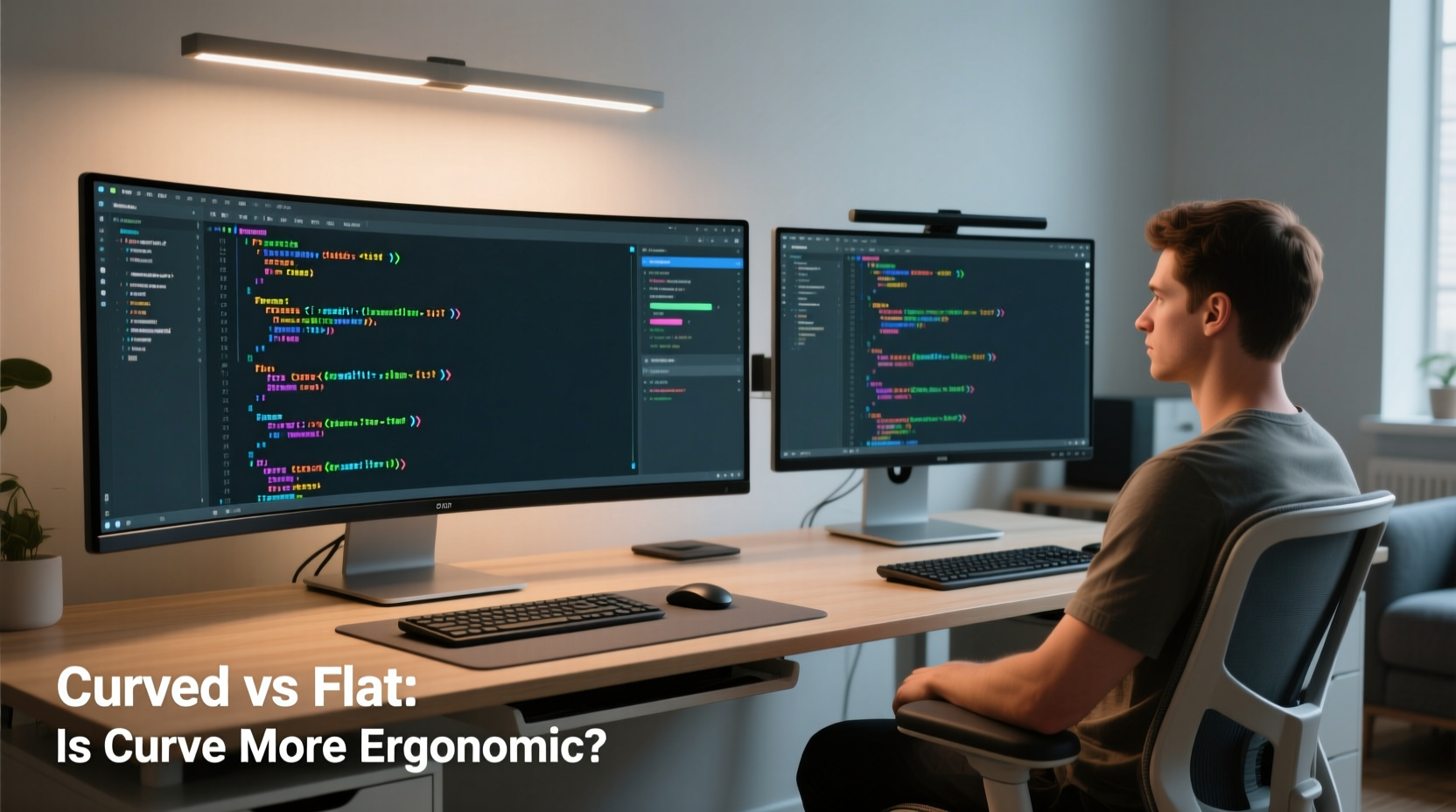 curved vs flat monitors for coding is the curve actually ergonomic