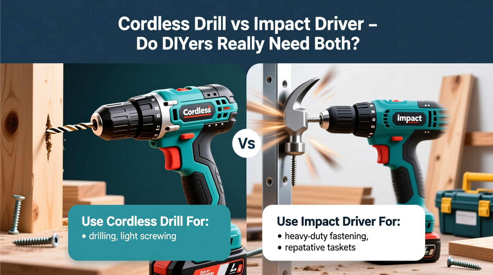 Cordless Drill Vs Impact Driver Do Diyers Really Need Both Tools