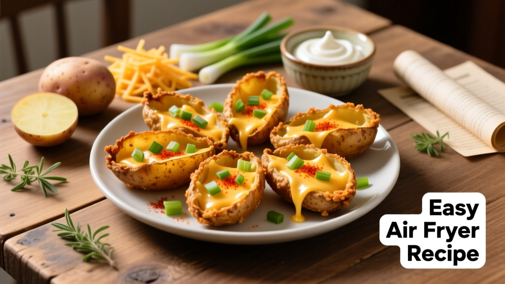 Air Fryer Stuffed Potato Skins: Crispy, Cheesy & Easy
