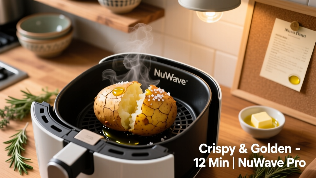 Baked Potato in NuWave Air Fryer: Crispy Skin, Fluffy Inside