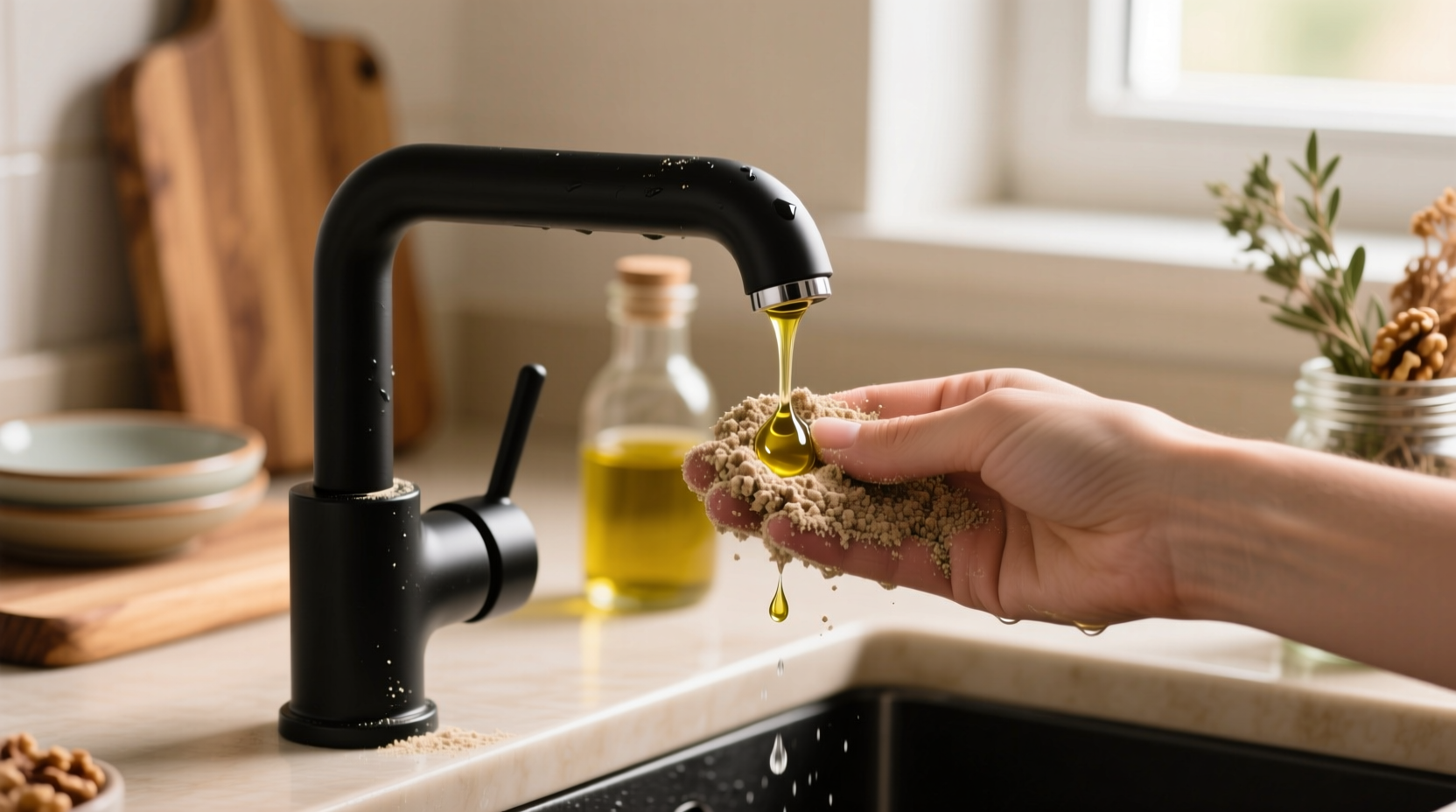 eco friendly cleaning for matte black faucets
