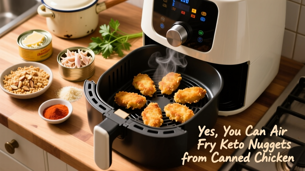 Yes, You Can Air Fry Keto Nuggets from Canned Chicken!