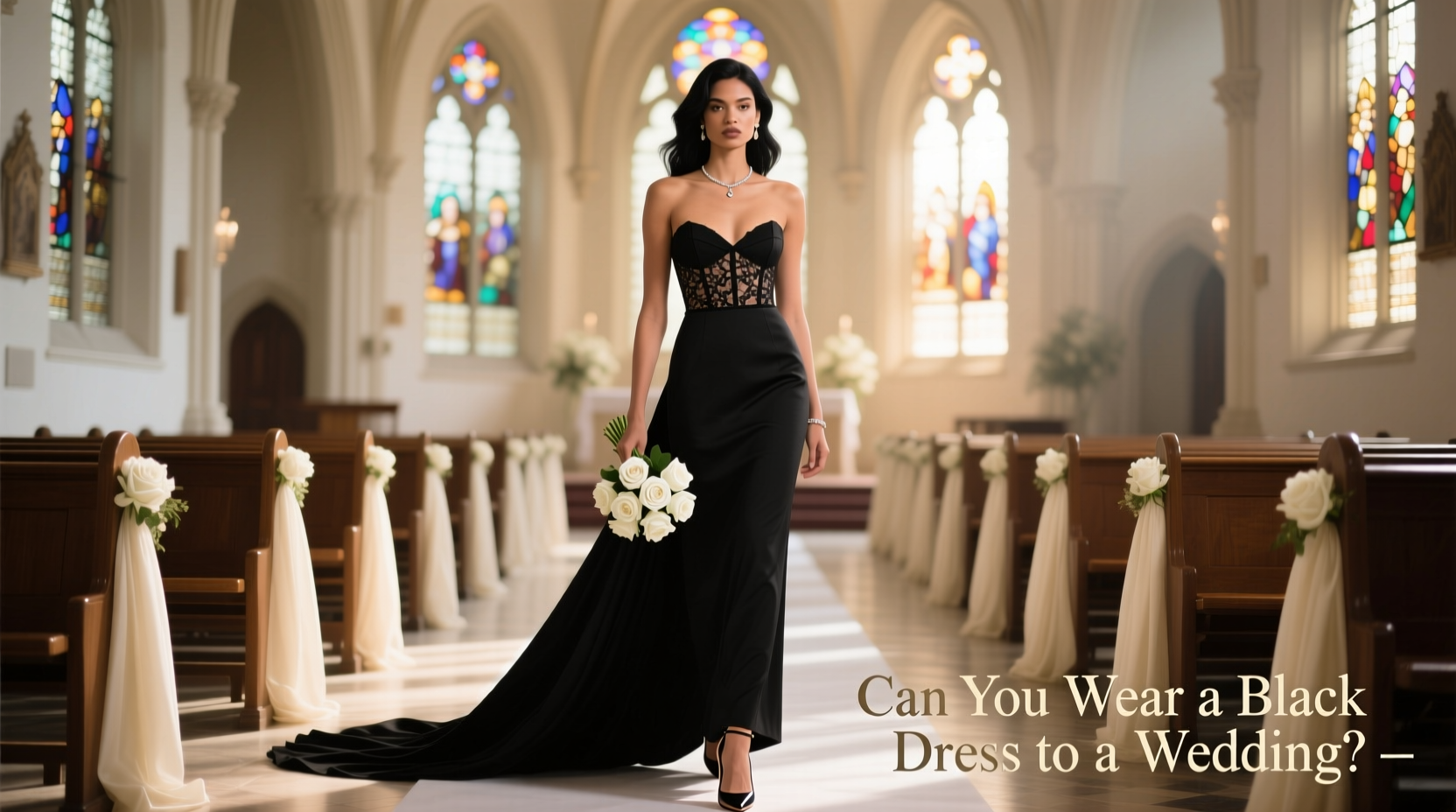 can a black dress be worn to a wedding