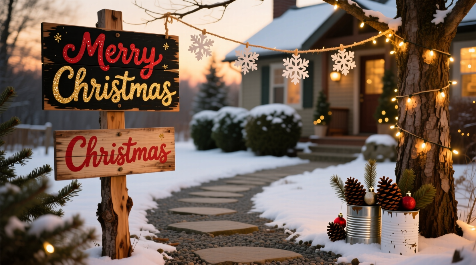 do it yourself christmas decorations outdoors