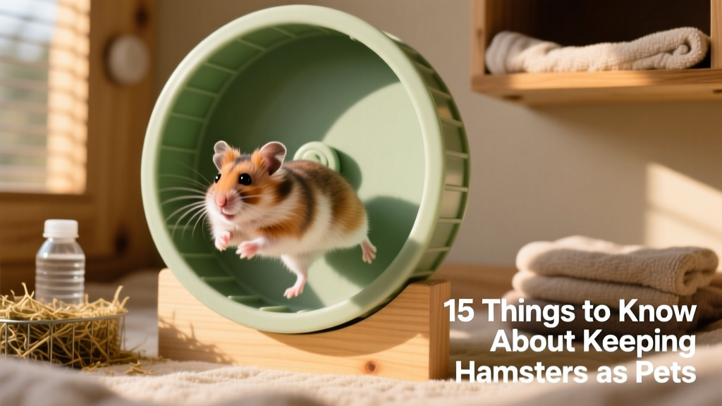 Hamster running on a properly sized solid-surface exercise wheel