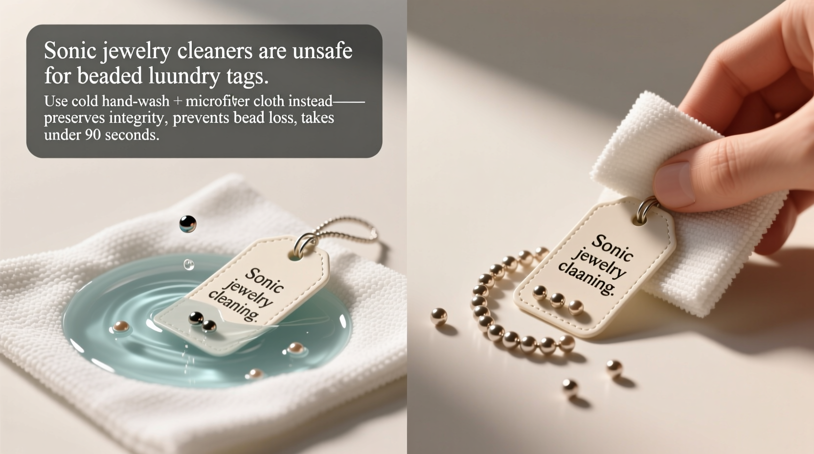sonic cleaners beaded tags safety facts