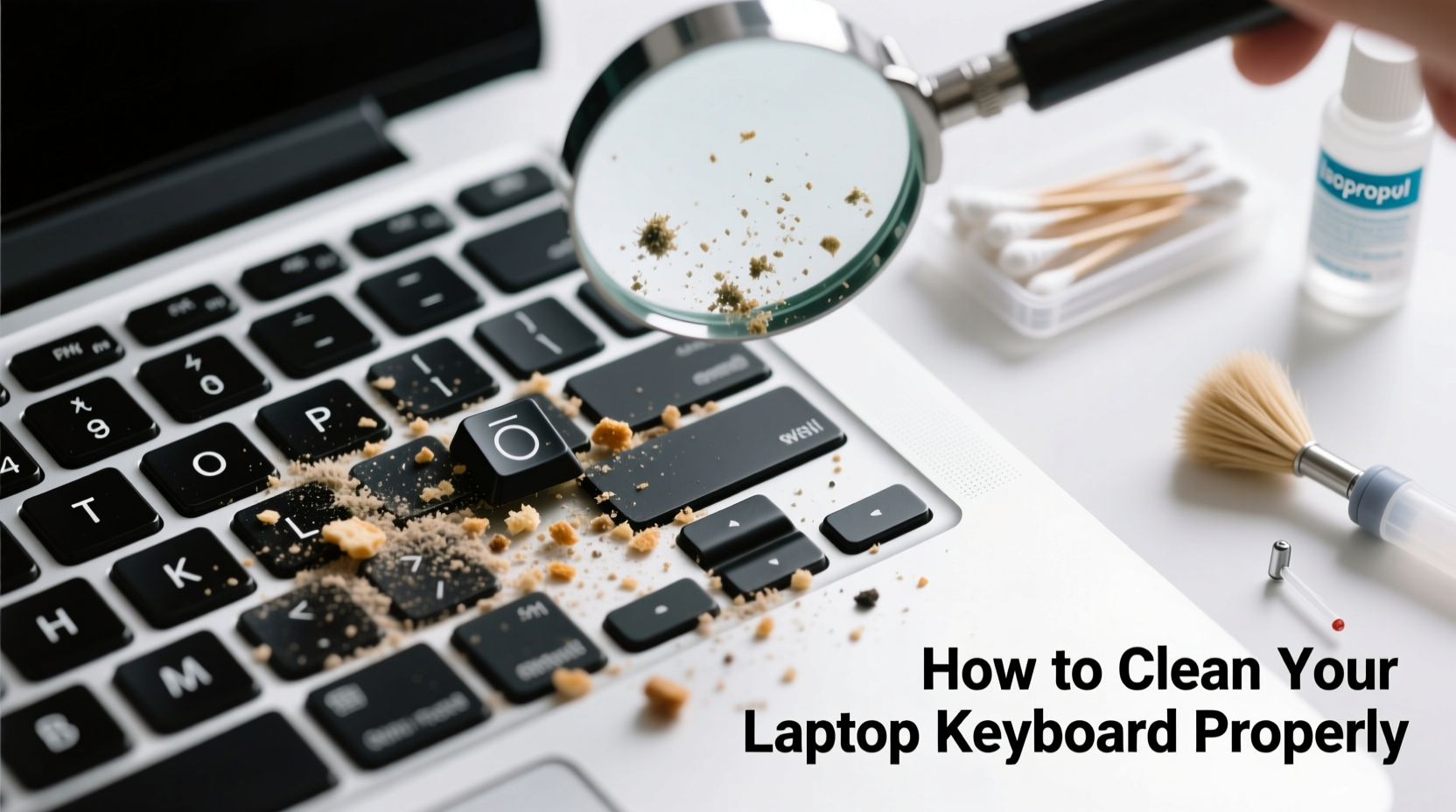 why is my laptop keyboard typing random letters and how to clean it properly