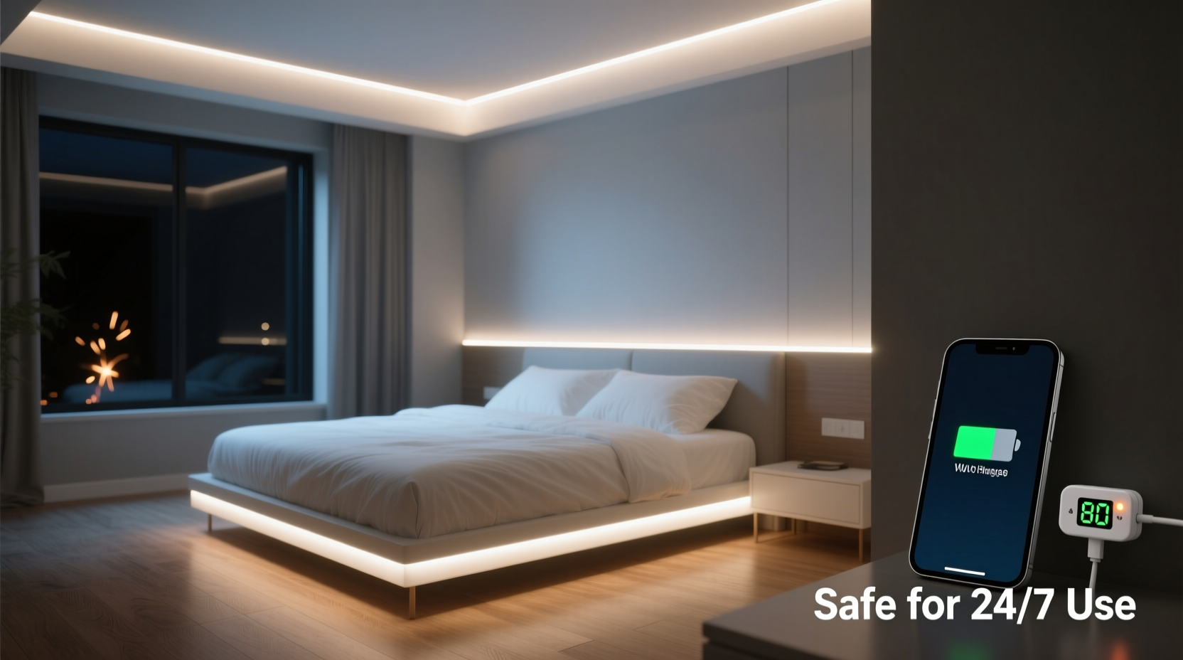 is it safe to leave led strip lights on overnight