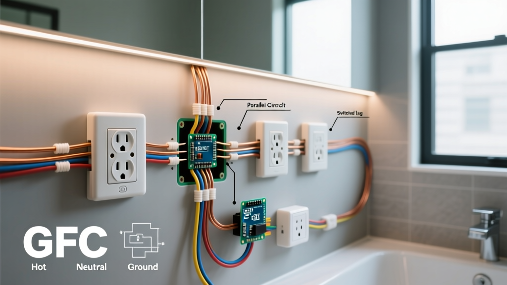 Bathroom Electrical Outlet Wiring: 3 Common GFCI Scenarios