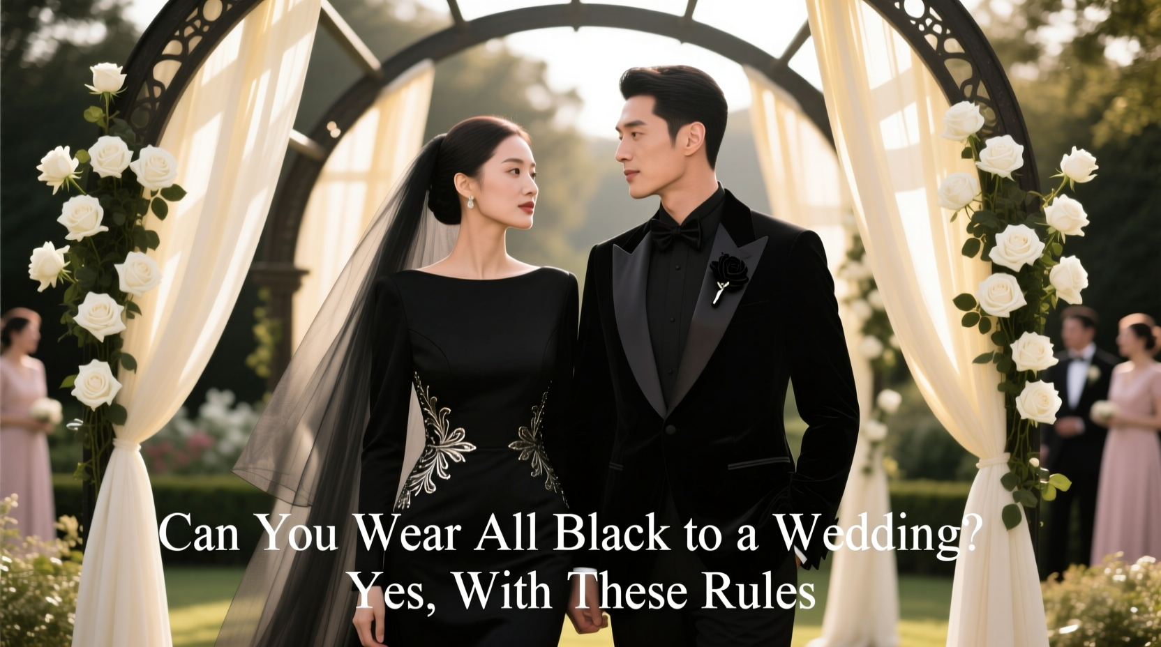 can you wear all black to a wedding