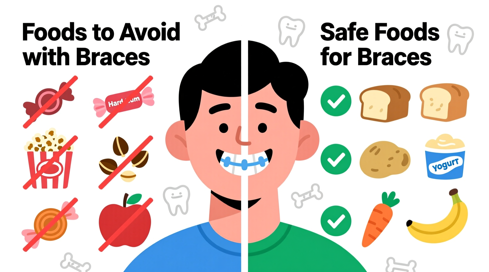 what foods can you not eat with braces