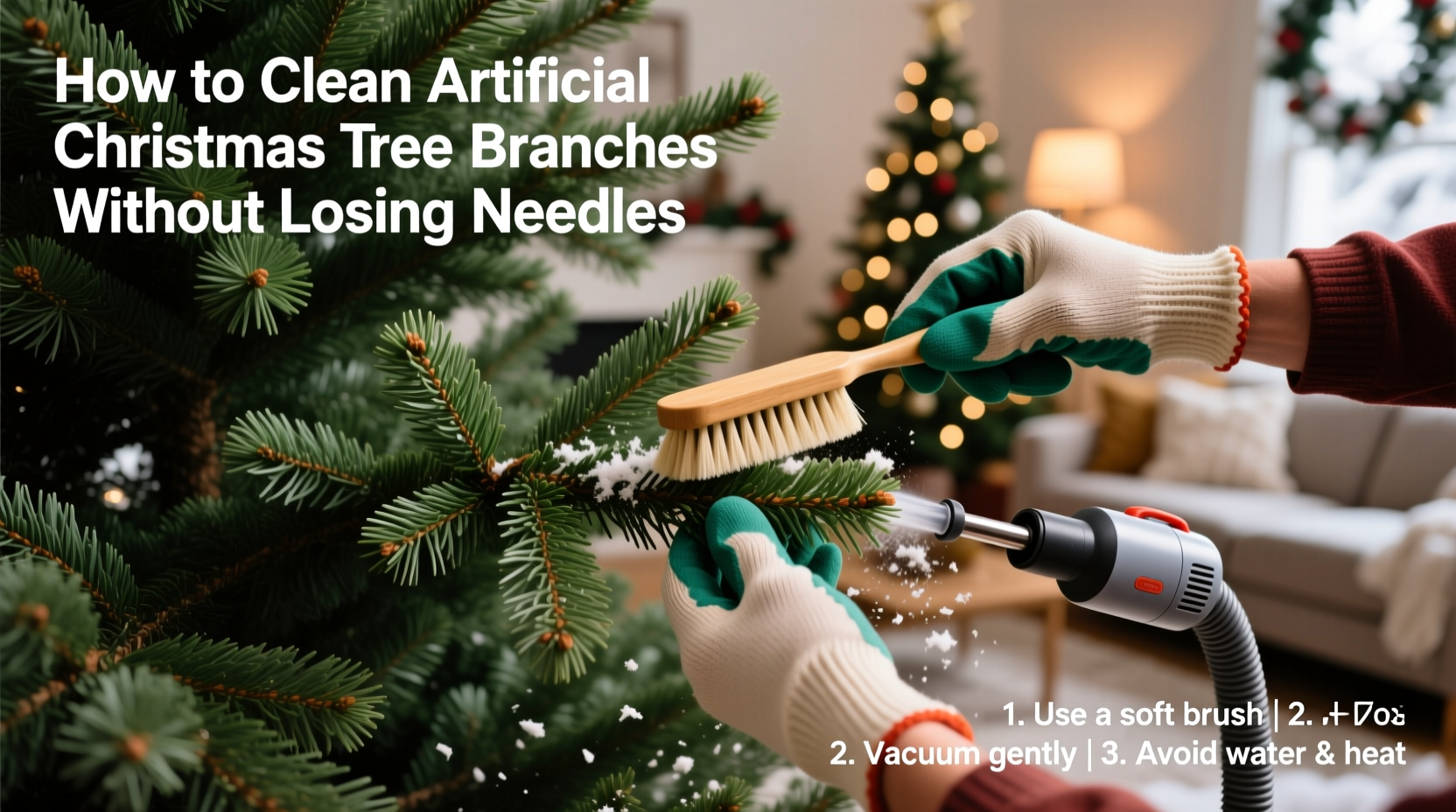 how to clean artificial christmas tree branches without losing needles