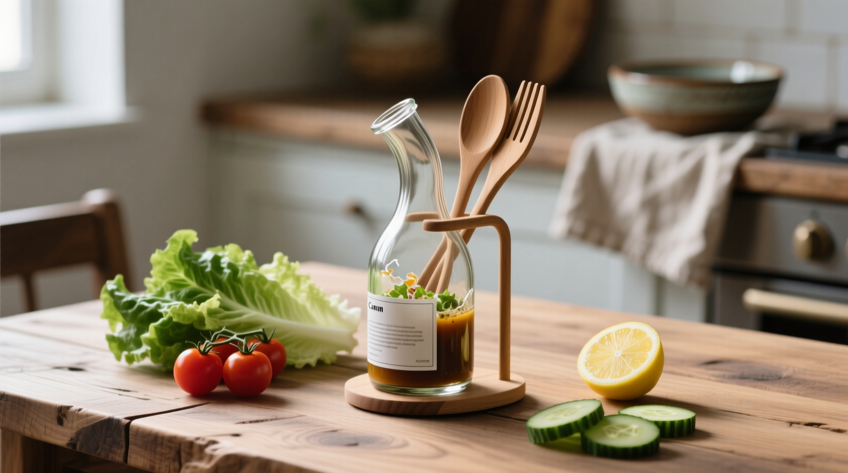 Avoid Overdressing Salad by Converting a Dressing Bottle