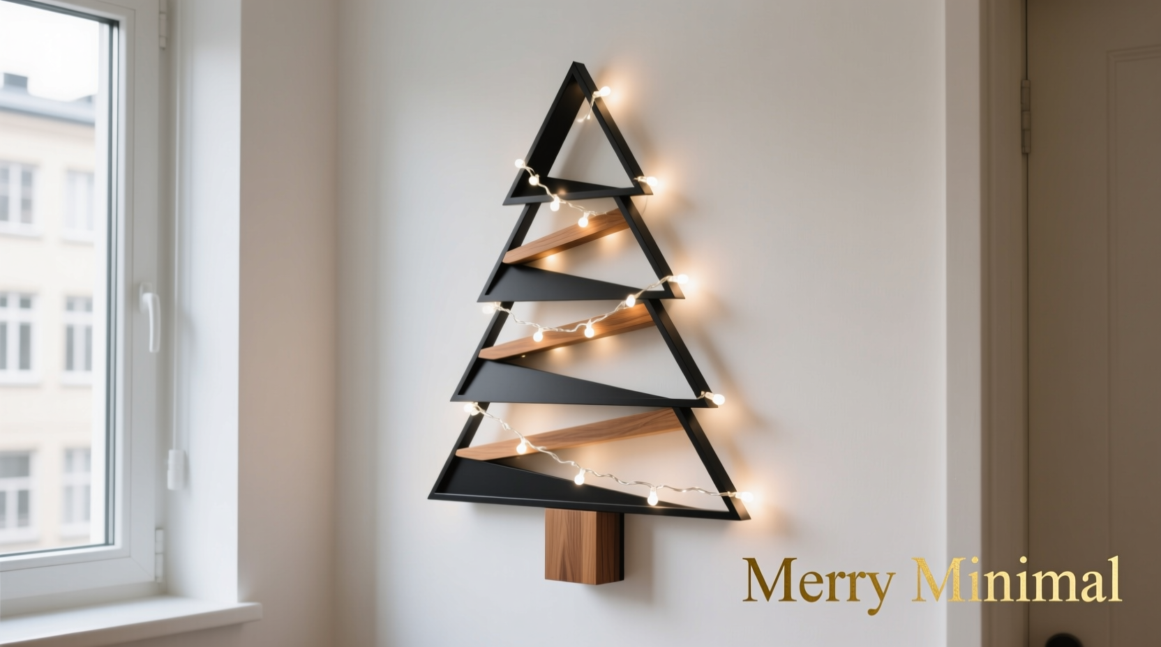 how to hang a christmas tree on the wall for small spaces and modern flair