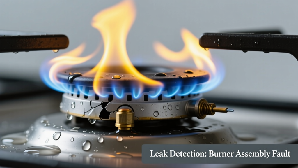Stove Burner Uneven Flame Leaking Water: Quick Diagnosis
