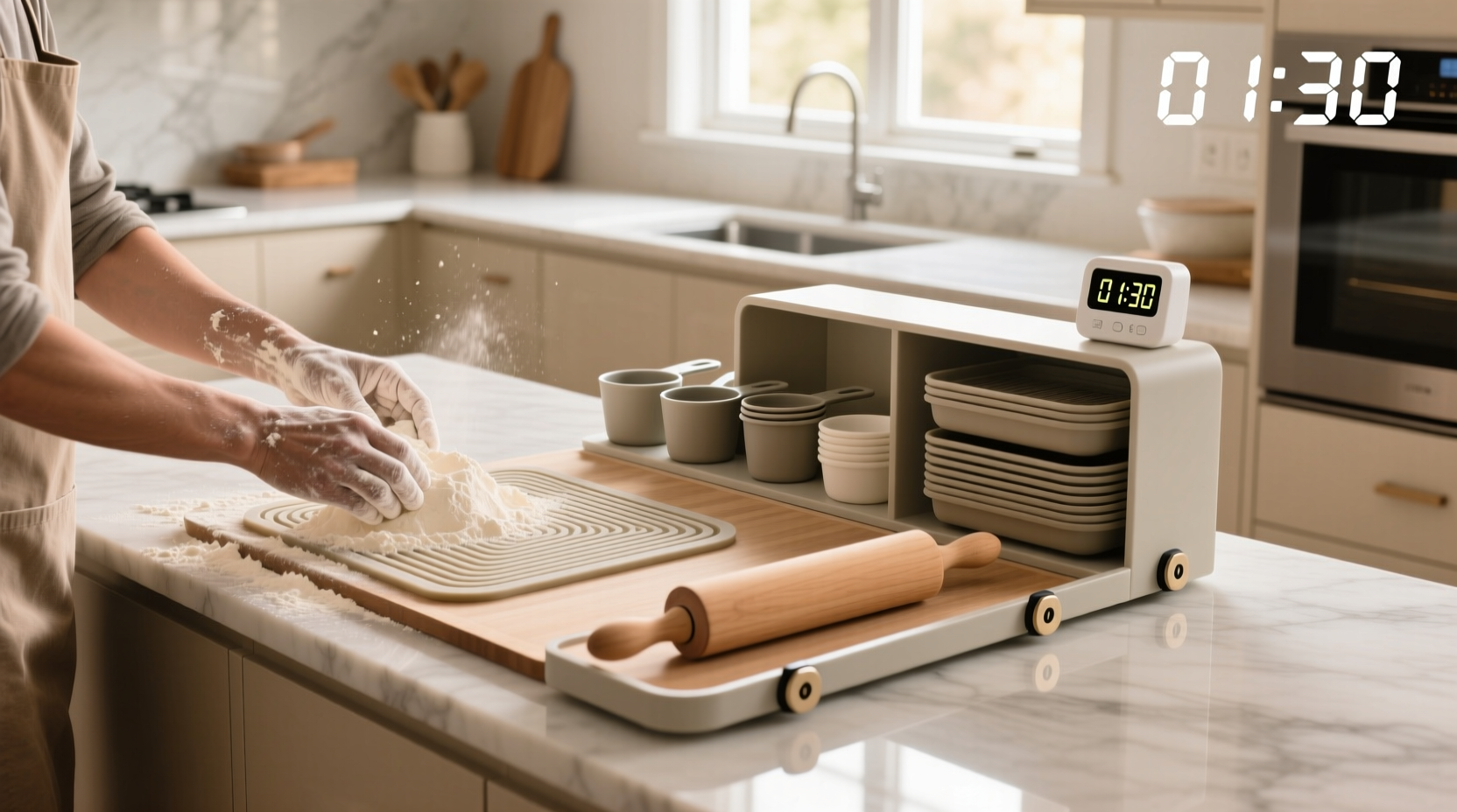kitchen hacks tips temporary baking station